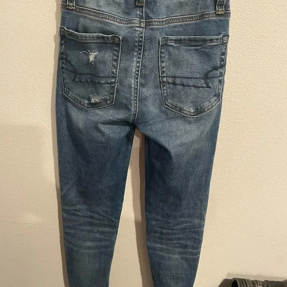 American Eagle super‎ stretch light wash jeans 00 - Picture 2 of 4
